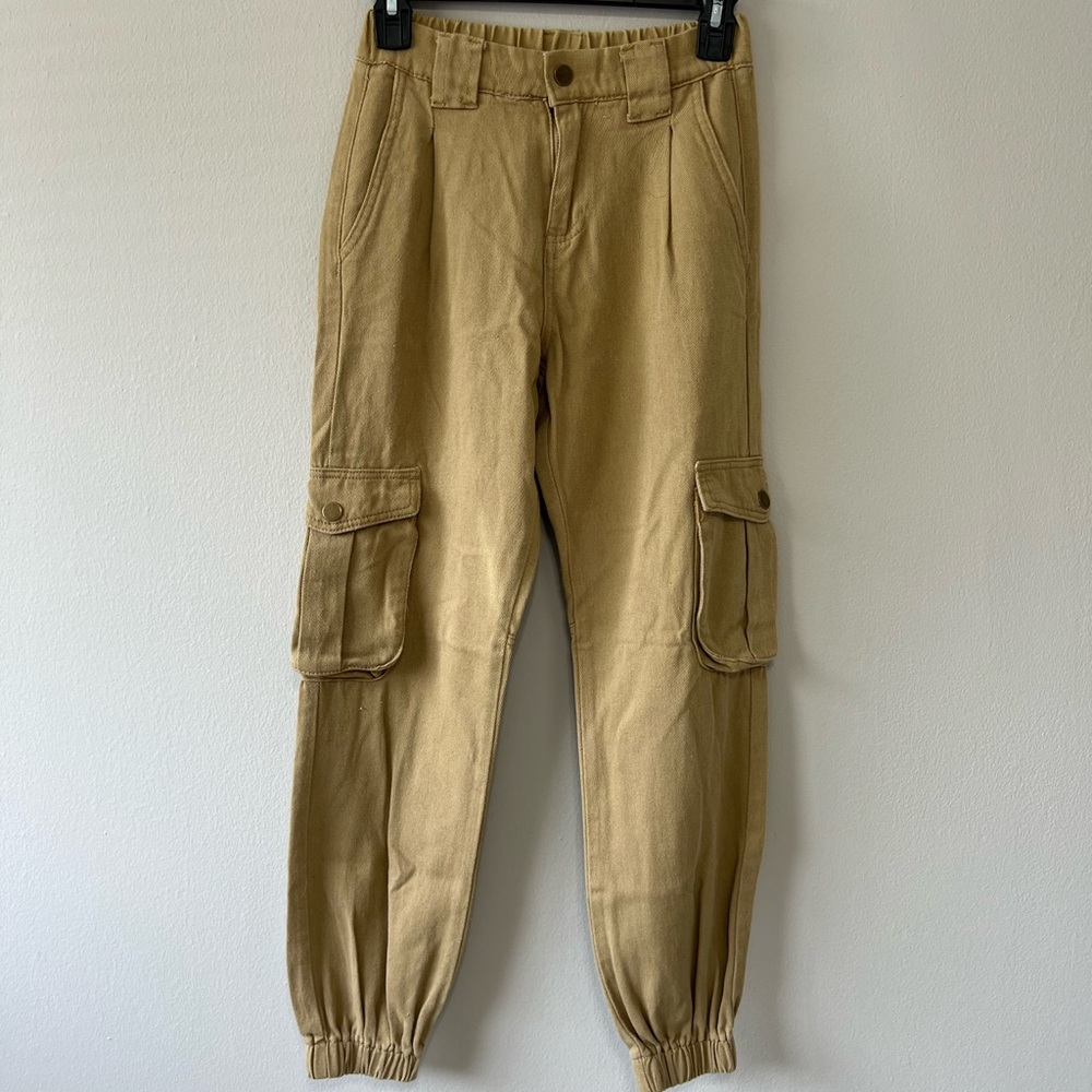 Tan Cargo Jogger Pants